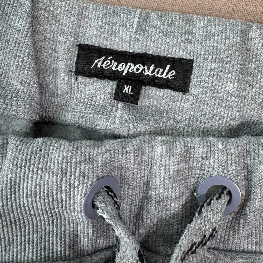 Aeropostale Sweat Shorts Mens XL Gray Aero 1987 Athletic‎ Fleece Pockets Active